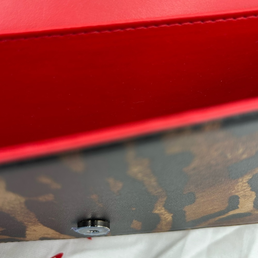 Women's Christian Louboutin, Paloma Bengali, leather clutch/shoulder bag - Picture 8 of 14